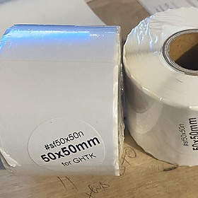 Mua Tem nhiệt 50x50 - Giấy in đơn GHTK 50x50mm (Cuộn 30m)