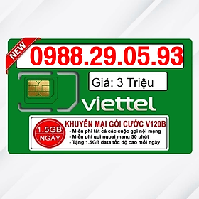 Sim Viettel số đẹp - Hàng chính hãng - 0988.29.05.93