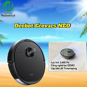 Robot hút bụi lau nhà Ecovacs Deebot NEO - Đen bản quốc tế - App Tiếng Việt, Hàng chính hãng full VAT, lực hút 2600Pa