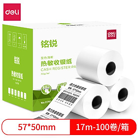 Mua Giấy In Nhiệt K57 phi 30 6m / K57 phi 50 17 m Deli - 3 Lớp Dẻo Dai - In Hóa Đơn Siêu Thị  Cửa Hàng Tiện Lợi  Mã Vạch  Logo  Báo Giá Không Phai Mực - 11760 / 11761