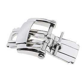 Stainless Steel Butterfly Deployment Clasp Watch Buckle For Leather Strap