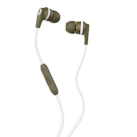Tai nghe nhét tai INKD Skullcandy - Màu trắng&cà phê( Hàng công ty)