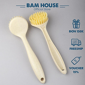 Bàn chải chà bồn rửa chén Bam House có tay cầm dài và chất lông dày cao