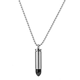 Stainless Steel  Pendant Cremation Ash Urn Necklace Bead Chain