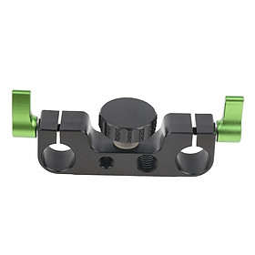 Rod Clamp Rail Block 1/4 &3/8 Thread for 15mm Support System DSLR Camera Tripod Rig