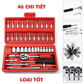 Mua BỘ DỤNG CỤ SỬA CHỮA CỜ LÊ KẾT HỢP 46 MÓN BẰNG THÉP KHÔNG GỈ  TAY CẦM BẰNG NHỰA CHẮC CHẮN ÊM TAY KÈM HỘP ĐỰNG CẤT GỌN - GIÁ ƯU ĐÃI HÔM NAY