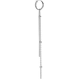 Khuyên tai bông tai unisex dáng dài phối xích ngắn và ba bi tròn