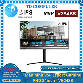 Mua Màn hình vi tính VSP VG248B 24inch Gaming (23.8  IPS Full HD  144Hz HDMI / 165Hz DisplayPort) - Hàng chính hãng TECH VISION phân phối