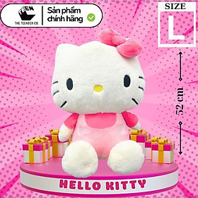 Gấu Bông Hello Kitty Size L Cho Bé Cao Cấp, Thú bông Hello kitty cho bé, Gấu Bông lớn, Gấu bông Cao Cấp Mềm Mịn Size 52cm, Quà tặng đáng yêu - Sản phẩm chính hãng, Phân phối bởi Teenbox