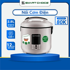 Nồi Cơm Điện Cơ 1.8L + 2.8L SMARTCHOICE Lòng Niêu Dày, Nấu Chín Nhanh, 2 Đến 6 Người Dùng, Thương Hiệu Việt Uy Tín, Bảo hành Chính Hãng 18 Tháng - 2.8 lít