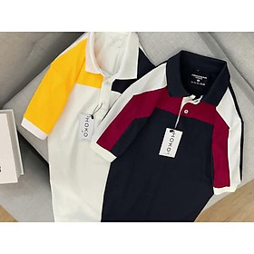 Áo polo nam thời trang FASHION EKING CLOTHING x HOKO thiết kế trắng đen phối viền - chất liệu Poli Cá Sấu Xịn Sò