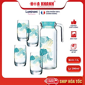 Bộ bình ly thủy tinh luminarc rotterdam hiwaii 5 món - luhiv4911