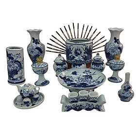 Mua Bộ đồ thờ Bát Tràng men rong cổ SX03