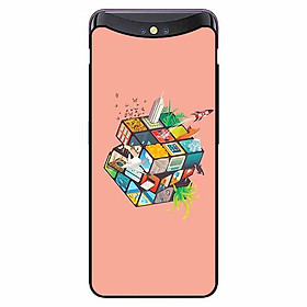 Ốp lưng in cho Oppo Find X Rubik Cube