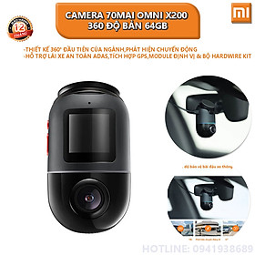 Mua Camera hành trình ô tô xiaomi 70mai Omni X200 360 độ bản 64GB(quốc tế) - Hàng nhập khẩu