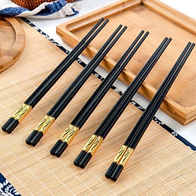 Mua Bộ 10 Đôi Đũa Mạ Vàng  Đũa Cao Cấp Bền Đẹp Sang Trọng