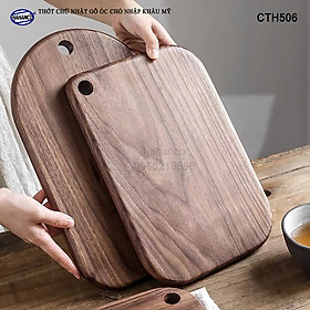 Mua Thớt Chữ Nhật Gỗ Óc Chó Liền Khối Nhập Khẩu Mỹ / trang trí bàn ăn/ khay bánh mì/trái cây tráng miệng/bít tết/ Kê Thức Ăn Khi Thái/Pizza/Decor/chụp ảnh sản phẩm /Bánh/Beef Steak - CTH506