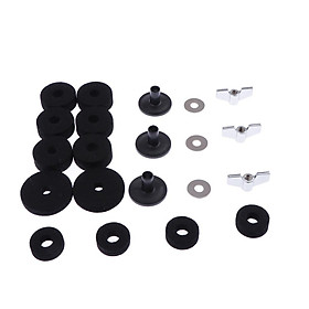 Hi-Hat Cymbal Felts Sleeves Wing Nuts Washer Set for Cymbal Stand
