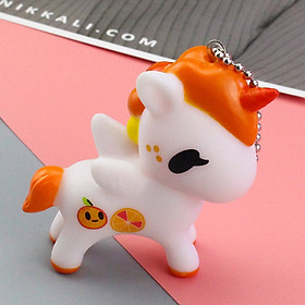 Móc khóa hình ngựa Pony - ngựa sừng cam