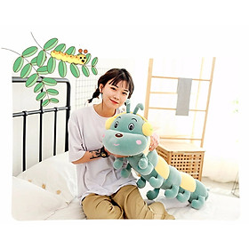 Thú nhồi bông Sâu đeo tai phone nghe nhạc êm mịn - Size từ 60cm đến 130cm- Quà tặng gấu bông con sâu dễ thương - Gối ôm mềm mịn cho bé