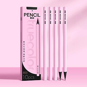 Hộp 10 Bút Chì 2B -Truecolor ZCW-2259A - Màu Hồng