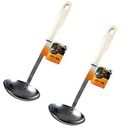 Combo 2 muôi canh inox có chia vạch nội địa Nhật Bản