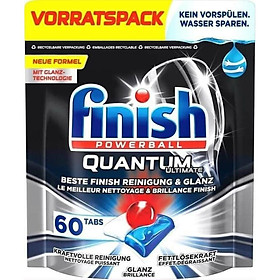 Viên rửa bát Finish Quantum Max 60v - Ultimate 51 viên (Hàng Đức)