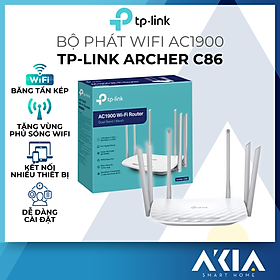 Bộ phát Wifi TP-Link Archer C86 MU-MIMO - Chuẩn AC 1900Mpbs, Kết nối nhiều thiết bị, Phủ sóng rộng - HÀNG CHÍNH HÃNG