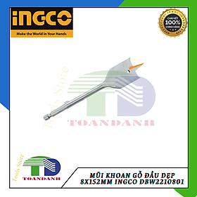 Mũi khoan gỗ đầu dẹp 8x152mm ingco dbw2210801