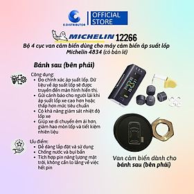 Bộ 4 van cảm biến máy cảm biến áp suất lốp ô tô Michelin 4834 - Hàng chính hãng