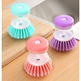 Mua Cọ chà rửa chén bát xoong nồi chứa dung dịch xà phòng tiện lợi - dụng cụ vệ sinh nhà bếp nhà tắm - nhựa