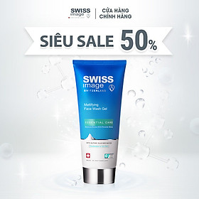 Gel rửa mặt làm sạch dành cho da hỗn hợp và da dầu Swiss Image Mattifying Face Wash Gel