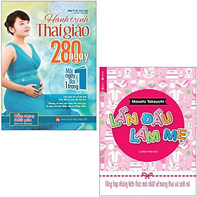 Combo sách hành trình thai giáo 280 ngày - mỗi ngày đọc một trang + lần đầu làm mẹ