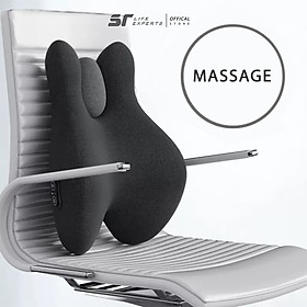 Gối Tựa Lưng Tích Hợp Massage Chườm Nóng, Đệm Lưng Chống Gù, Giảm Đau Cột Sống Dùng Cho Văn Phòng ô tô - Sairui