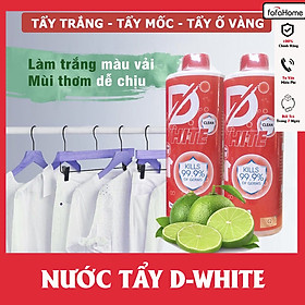 Nước Tẩy Trắng - Tẩy Màu Quần Áo Thế Hệ Mới D.WHITE Tẩy Mốc Quần Áo, Ố Vàng, Không Phai Màu Vải