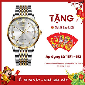 Đồng Hồ Nam Cao Cấp Chính Hãng Pagini Pa5599 Dây Thép Không Gỉ - Chống Nước 3ATM - Hiển Thị 2 Lịch Đẳng Cấp