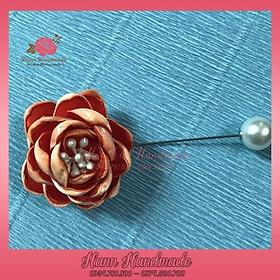 Hoa cài áo, bông cài handmade nhiều màu làm thủ công