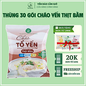 Yến Đảo - Thùng 30 Gói Cháo Yến Thịt Bằm Chất Lượng Giàu Dinh Dưỡng Tiện Lợi Cho Gia Đình