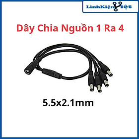 Mua Dây chia nguồn DC 1 ra 4 giắc đực nguồn Camera loại 5.5x2.1mm