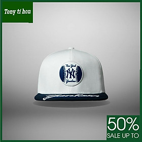 Tony tí hon - Mũ/nón kết lưỡi trai Snapback YK trắng phối logo xanh