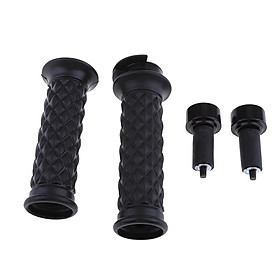 7/8'' 22mm Motorcycle Handlebar  Grips - Thumb Throttle   black