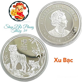 Đồng Xu Lưu Niệm Hình Con Cọp - Hổ  Thích Hợp Làm Quà Tặng Tết , Lì Xì Tết May Mắn Phong Thuỷ