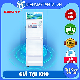 TỦ MÁT 2 CỬA SANAKY 290 LÍT VH-358WL NHÔM (LOW-E) (R600A) - hàng chính hãng