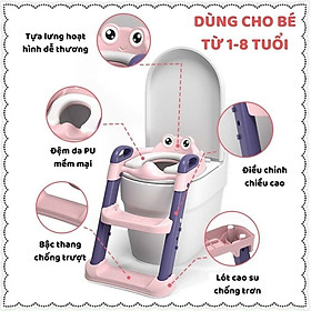 Thang Bô, Thang Đi Vệ Sinh Có Nắp Đậy Tiện Lợi Dành Cho Bé Trai Và Bé Gái - Hàng Chính Hãng - Bé gái