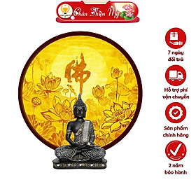 Mua Đèn Thờ Hào Quang Phật Tranh Trúc Chỉ  Trang Trí Bàn Thờ  Hào Quang Trúc Chỉ Hoa Sen Chữ Phật TC-HQ-53