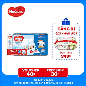 Tã Dán Sơ Sinh Huggies Dry Newborn S56 (56 Miếng) - Tặng 4 miếng