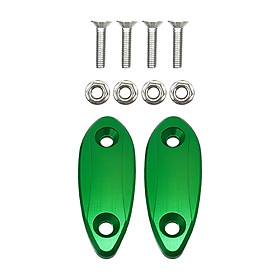Motorcycle Rearview Mirror Block Off Base Plates Set for ZX6R 2009-2015
