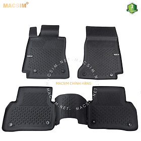 Thảm lót sàn ô tô nhựa TPE Silicon Mercedes C180/C200/C250/C300 2014-2021 (W205) Black Nhãn hiệu Macsim
