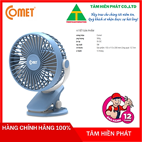 Quạt Sạc Comet CRF0705 (5W) - Hàng chính hãng