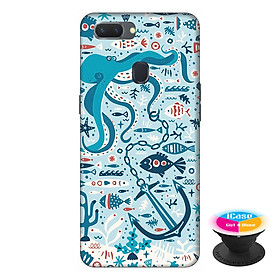 Ốp lưng điện thoại Oppo A5S hình Cá Xanh tặng kèm giá đỡ điện thoại iCase xinh xắn - Hàng chính hãng